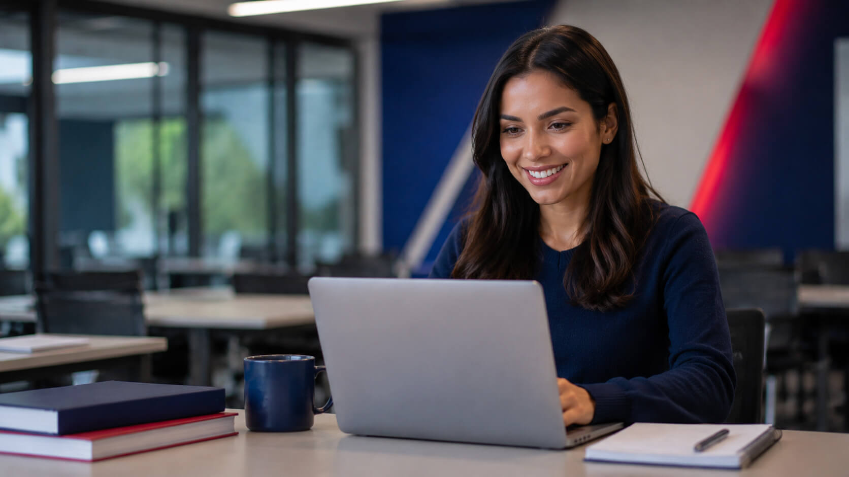 Pessoa fazendo teste de inglês online